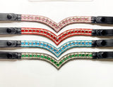 V shaped crystal browbands